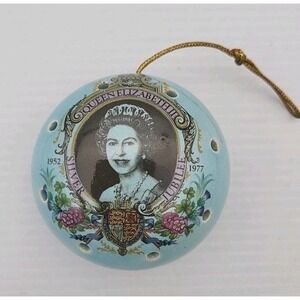 Queen‎ Elizabeth II Silver Jubilee 1977 Blue Pomander Gold String